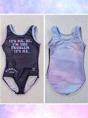 TAYLOR SWIFT TOUR ref. Kbee Gymnastics Dance Leotard 5/6 "ITS ME IM THE PROBLEM"